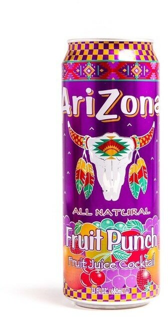 Напиток сокосодержащий Arizona Fruit Punch fruit juice cocktail / Аризона Фруктовый Пунш 680мл (США) - фотография № 2