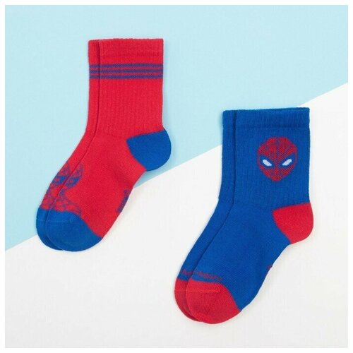 Набор носков Человек-Паук 2 пары, красный/синий, 18-20 см