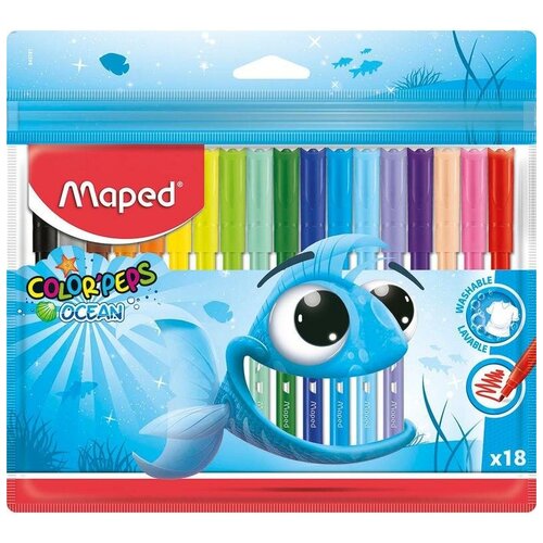 фото Фломастеры maped colorpeps ocean 18 цветов