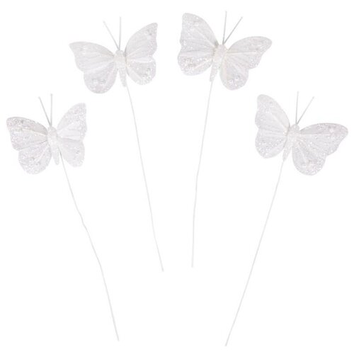 Декоративные бабочки 6 х 5 см RAYHER 85282102 тэги для декора beach со шнуром 4 х 7 5 см rayher 56942000