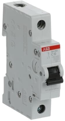 Автоматический выключатель ABB SH201 10A 6kA 1P тип С 2CDS211001R0104
