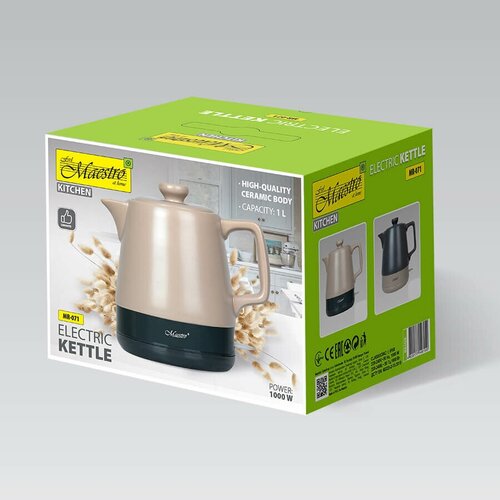 Электрический чайники 1 л керамика Maestro MR-071-BLACK 280000₽