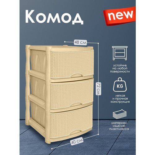 Комод пластиковый для вещей 3700₽