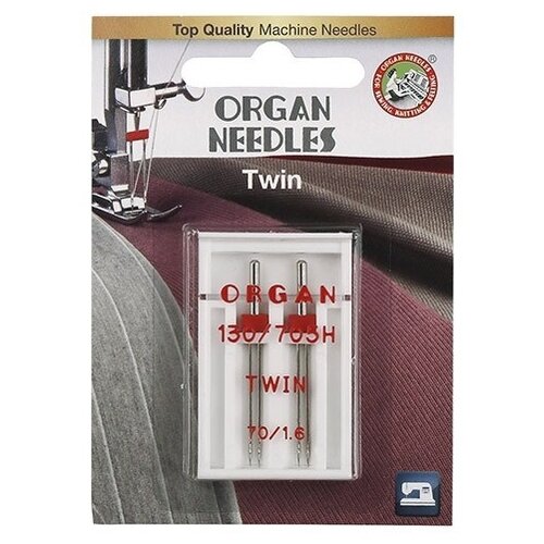 фото Игла/иглы Organ Twin 70/1.6 серебристый