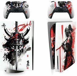 Набор наклеек Samurai на игровую консоль Sony PlayStation 5 Disc Edition