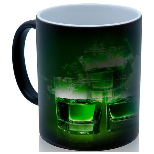 фото Кружка хамелеон абсент зеленый, недорогой сувенир drabs