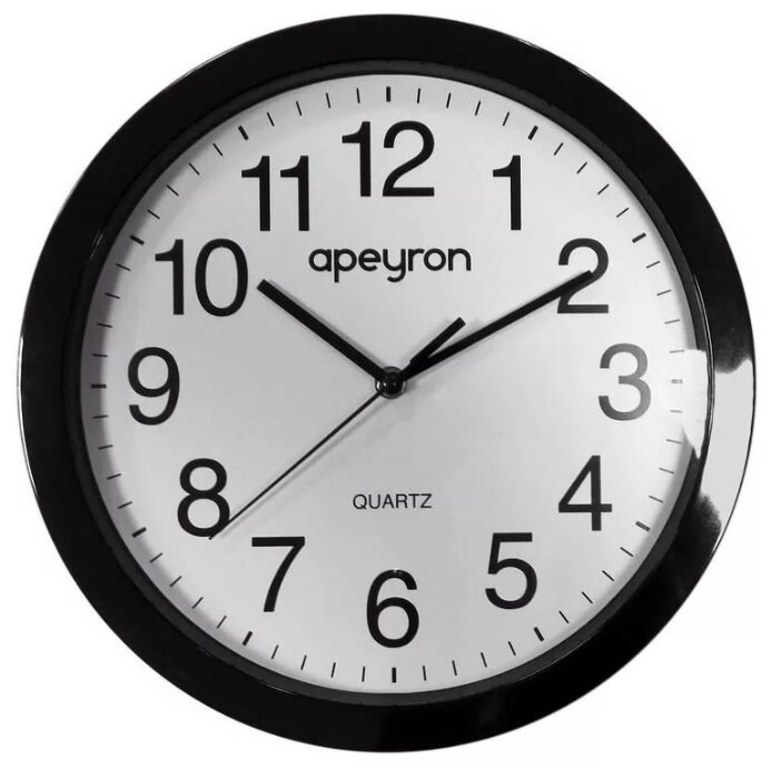 часы настенные APEYRON PL 1.112 черный пластик - фото №3