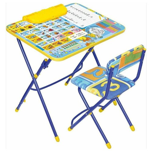 фото Комплект детской складной мебели ника ку3 "первоклашка" со столом и стулом, подставкой для книг, ног от 3 до 7 лет nika