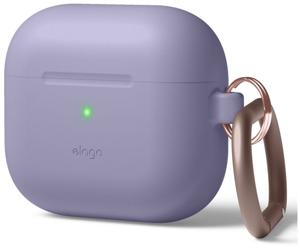 Elago для AirPods 3 чехол Silicone Hang Lavender grey