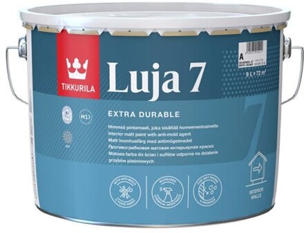 Tikkurila Luja 7 / Тиккурила Луя 7 матовая краска для влажных помещений база С 0,9л,