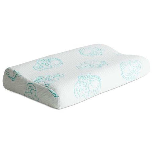 фото Подушка анатомическая ambesonne с подшейными валиками и эффектом памяти memory foam 45х28 plortorb_04_45x28