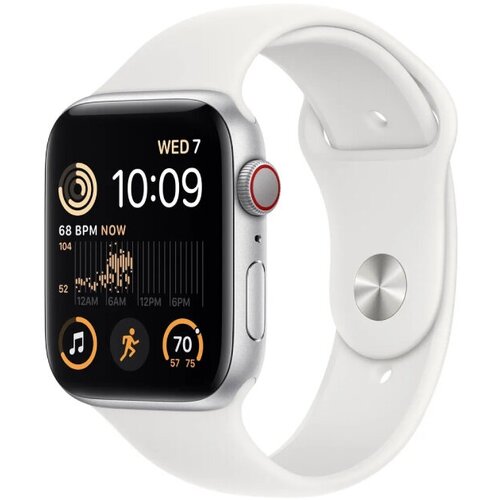 Умные часы Apple Watch Series SE Gen 2 44 мм регулируемый GPS Aluminium Case silverwhite Sport Band 3424000₽
