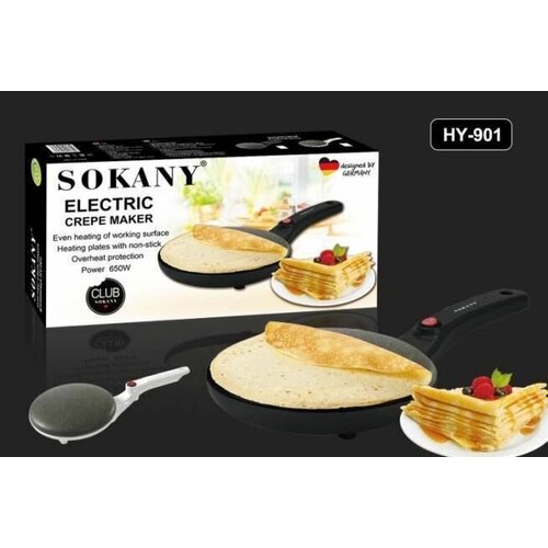 Блинница SOKANY HY-901 Черный блинница электрическая погружная sokany