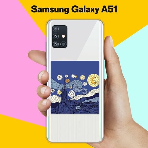 Силиконовый чехол Ночь на Samsung Galaxy A51 чехол силиконовый прозрачный на samsung galaxy a51 самсунг а51 прозрачный