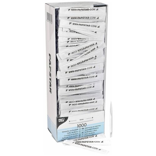 Зубочистки PAPSTAR Н49 мм пластик 1000 штук в упаковке