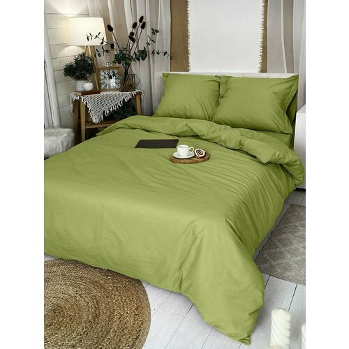 Комплект постельного белья Классика, 2-х спальный, оливка, наволочки 50х70