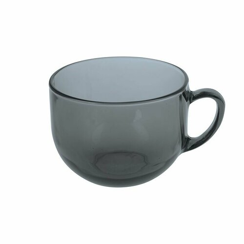 Бульонница стекло 670МЛ С ручкой BASILICO LAVA GREY дымка