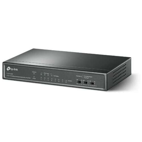 Коммутатор TP-LINK TL-SF1008P неуправляемый 8 портов 10/100Мбит/с, PoE коммутатор tp link tl sg105pe управляемый с poe 5 port 10 100 1000m easy smart