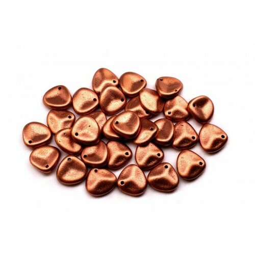 Бусины Rose Petal beads 8мм, отверстие 0,5мм, цвет 00030/01770 бронзовый металлик, 734-002, около 10г (около 50шт)