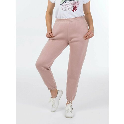 фото Брюки fine line, прямой силуэт, карманы, размер 46, розовый