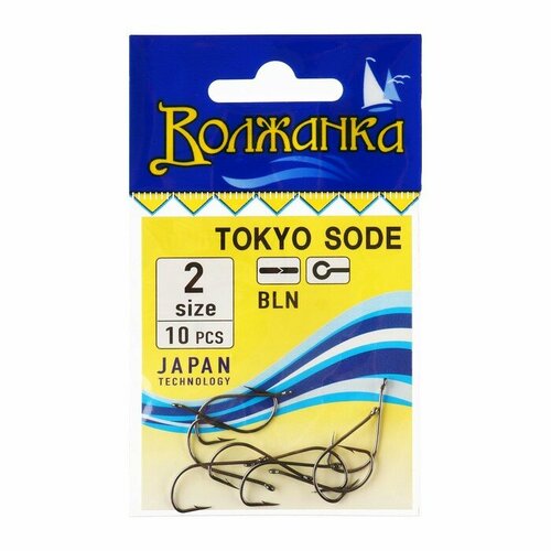 фото Крючки волжанка tokyo sode № 2, 10 шт volzhanka