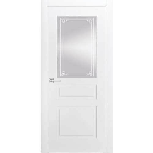 Межкомнатная дверь Дариано Манчестер М3 стекло Этно эмаль