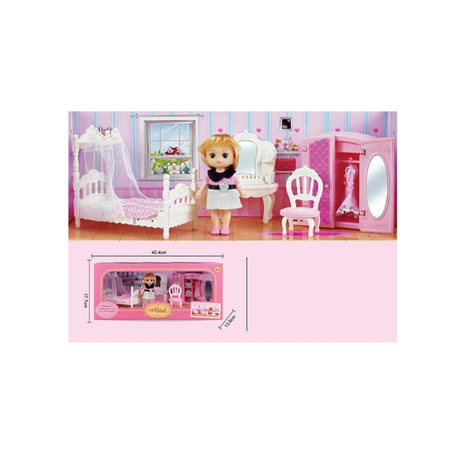 Набор кукла с мебелью: спальня с куклой, игровая кукла для девочек VC009A игровой набор мебели спальня с куклой vc009a