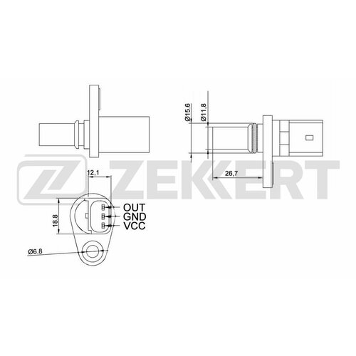 Zekkert Датчик положения распредвала для Ford Transit VI 02- Mondeo III 00- Citroen Jumper (250) 06- Land Rov