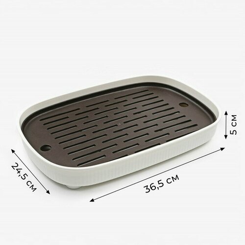 Поднос для чайной церемонии 245 х 365 х 5 см коричневый 787₽