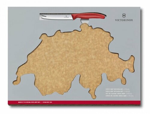 Victorinox Kitchen 6.7191. CH Набор victorinox swiss map: нож для овощей и сыра swiss classic 11 см и разделочная доска epicurean victorinox