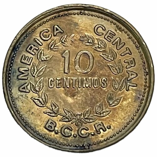 Коста-Рика 10 сентимо 1976 г. (2) коста рика 25 сентимо 1937 г 2