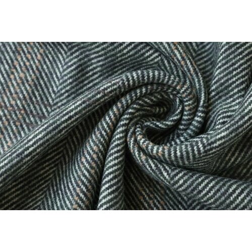 Ткань серо-коричневый твид в полоску и елочку ткань твид сине серо черного цвета в елочку