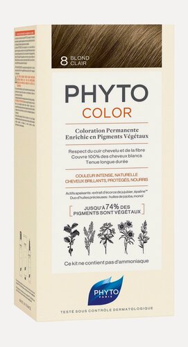 Изображение товара PHYTO Phytocolor Краска для волос, 50/50/12 мл, 8 Светлый блонд