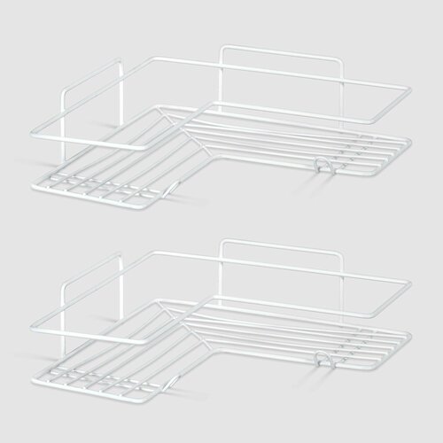 Полки угловые Suntel 2 штуки белые 25х11х7 см