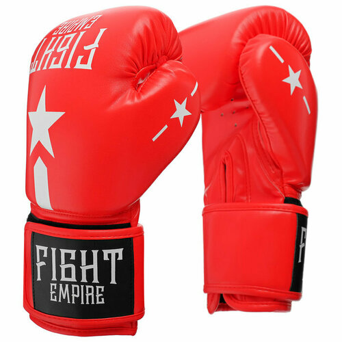 Перчатки боксёрские детские FIGHT EMPIRE, красные, размер 4 oz (комплект из 2 шт)