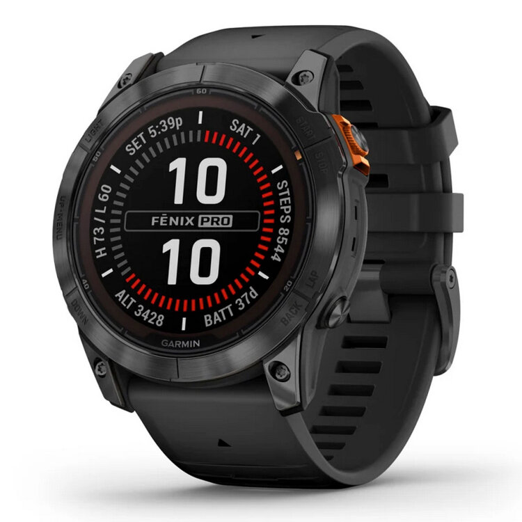 Умные часы Garmin fenix 7X Pro – Solar Edition Slate Grey with Black Band (010-02778-01)