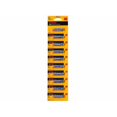 Батарейка KODAK MAX Super Alkaline AAA (LR03) блистер 10шт отрывной (цена за 1шт) 30953512 батарейка алкалиновая kodak max aaa lr03 2bl 1 5в блистер 2 шт