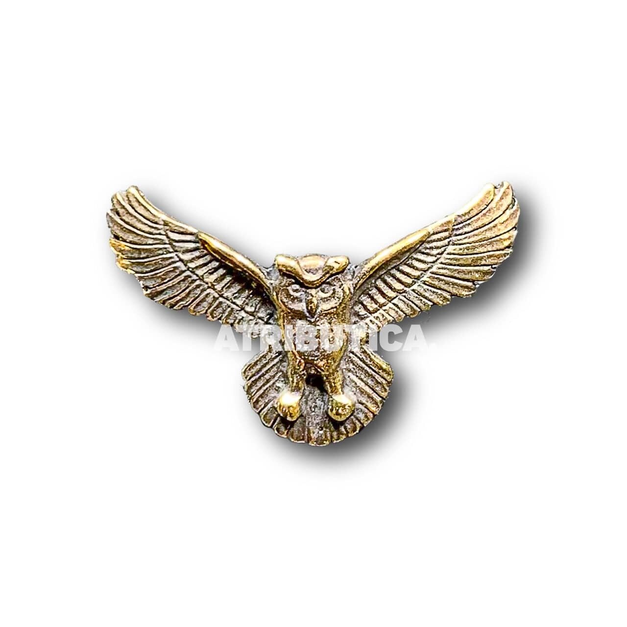 Знак Нагрудный ( Фрачник ) Сова (Золотистый / Пимса)
