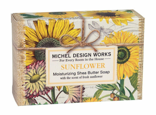 Парфюмированное мыло в бумажной обертке Michel Design Works Sunflower Boxed Single Soap