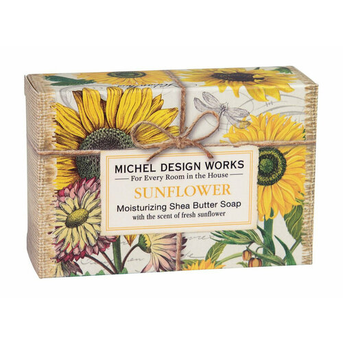 Парфюмированное мыло в бумажной обертке Michel Design Works Sunflower Boxed Single Soap