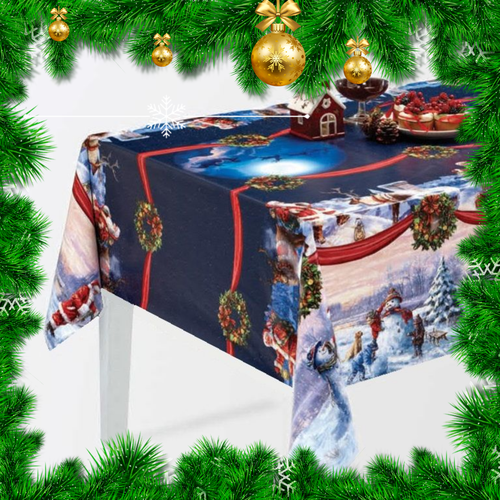 Скатерть новогодняя Клеенка столовая 140x100 Florista Скатерть клеенчатая 699₽