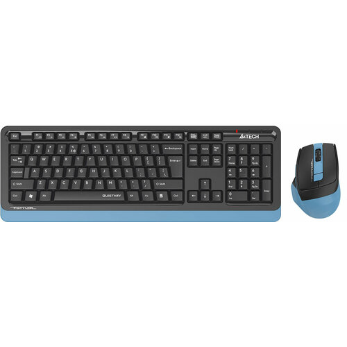 Клавиатура + мышь A4Tech Fstyler FGS1035Q клав: черный/синий мышь: черный/синий USB беспроводная Multimedia (FGS1035Q NAVY BLUE) набор клавиатура мышь a4tech kk 3330s клав черный мышь черный usb