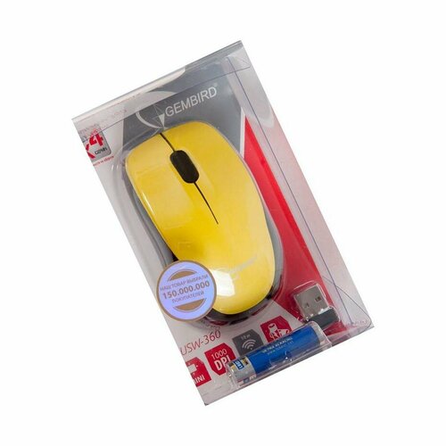 Мышь беспроводная оптическая Gembird 24ГГц MUSW-360-LM 76400₽