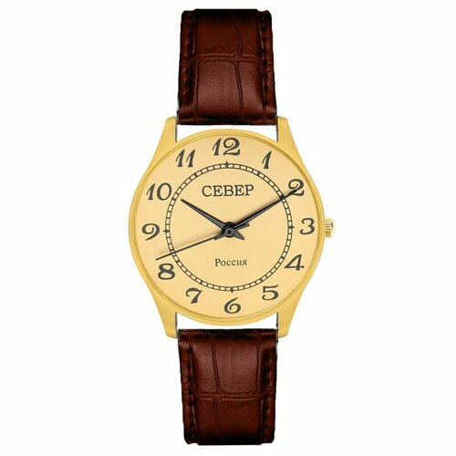 фото Наручные часы север, золотой, коричневый