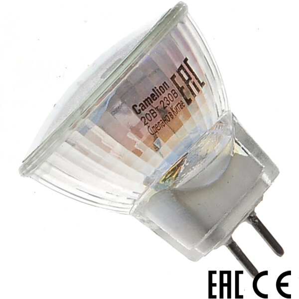 Лампа 35Вт JCDR (MR11) 35W 230В GX(GU)5.3 галогенная с отражателем (Camelion) (5 шт. в комплекте)