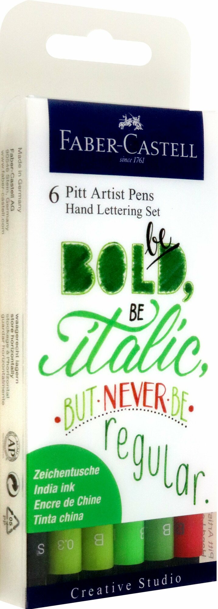 Ручки капиллярные Lettering, 6 цветов Faber-Castell - фото №6