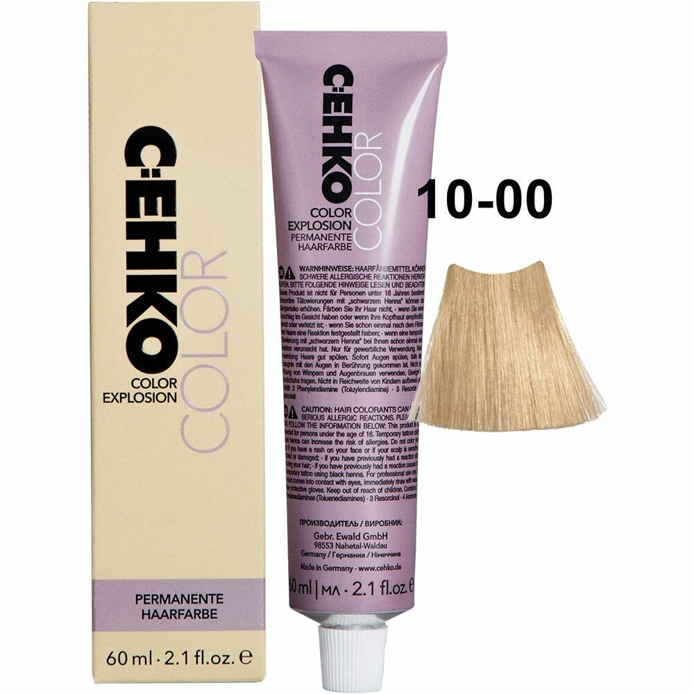 C:EHKO Color Explosion Крем-краска для волос 10/00 Ультра-светлый блондин, 60 мл