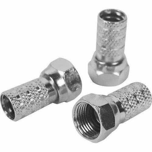 Разъём F RG6 с защитой 20 мм 3 шт цвет чёрный 449₽