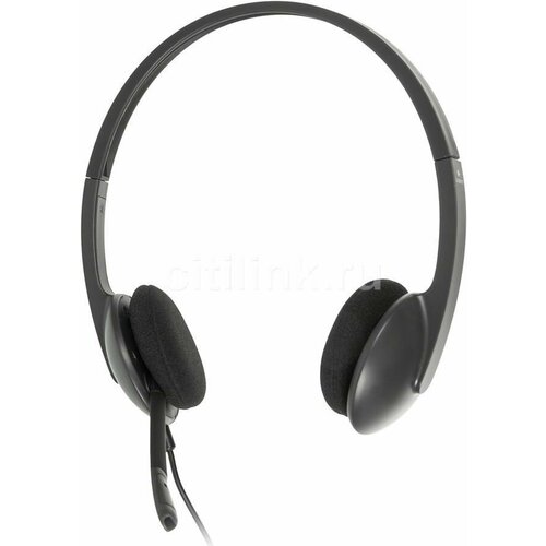 Наушники с микрофоном Logitech H340 черный 18м накладные USB оголовье 981-000509 427800₽