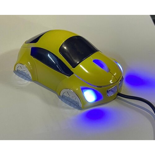 Компьютерная проводная оптическая мышь Technoteks желтого цвета 24900₽